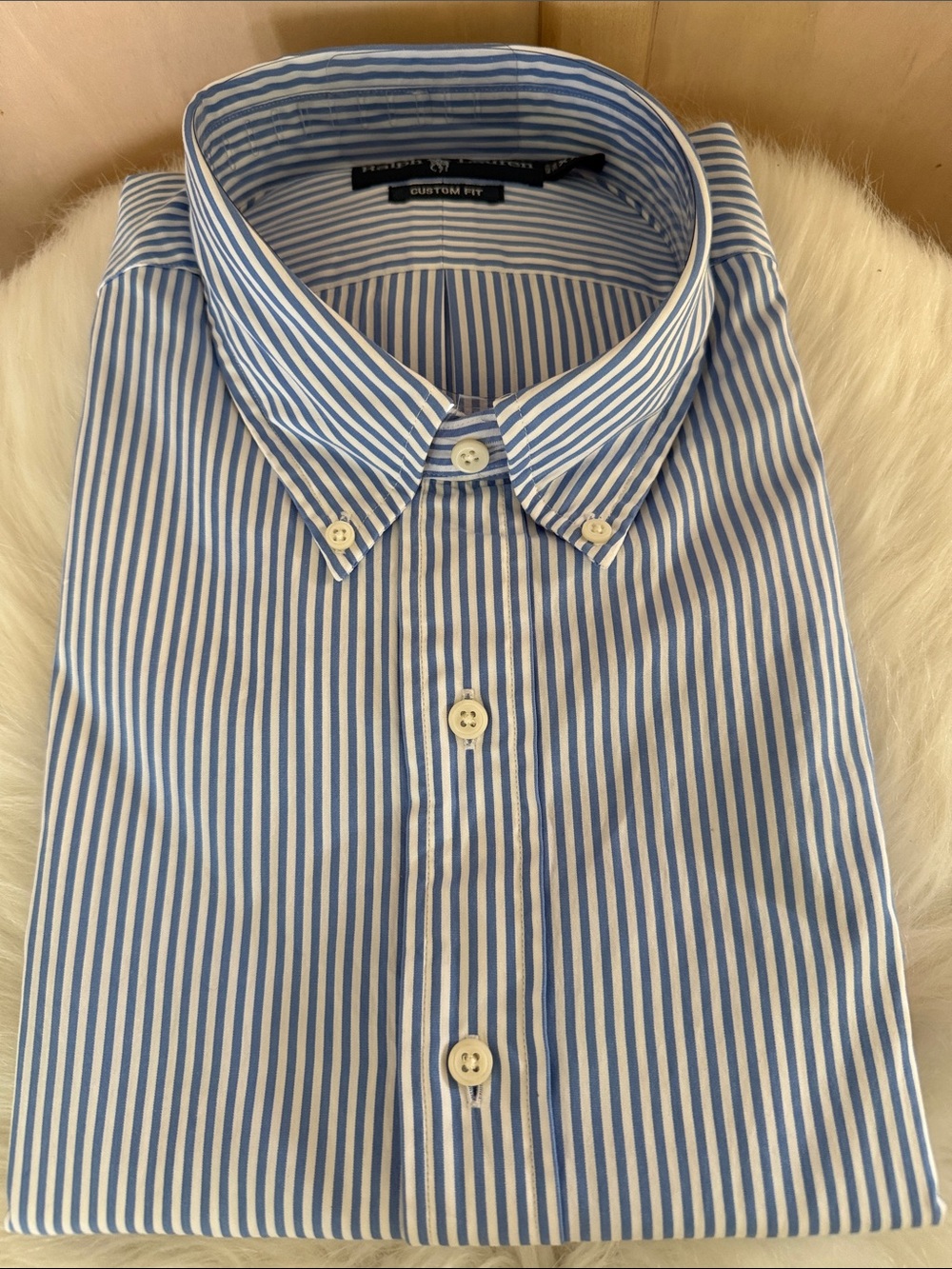 Ralph Lauren XXL NEW Blue and White Striped Pink Pony Button-Down Shirt